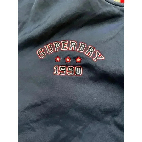 Vintage Superdry Sport 1990 Manhattan New York USA Bomber Jacket Men's M Snap Up - Picture 7 of 16